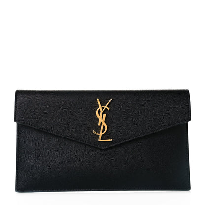 Saint Laurent Grain De Poudre Uptown Pouch Black 1 of 8