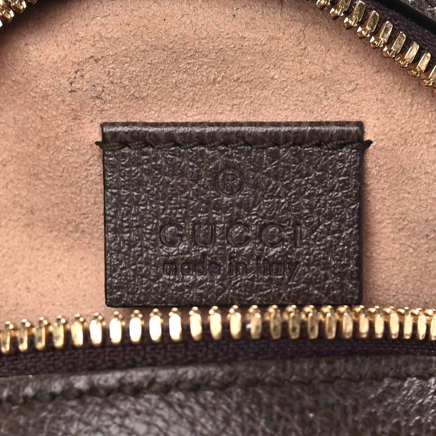Gucci GG Supreme Monogram Web Mini Ophidia Round Shoulder Bag Brown 6 of 11