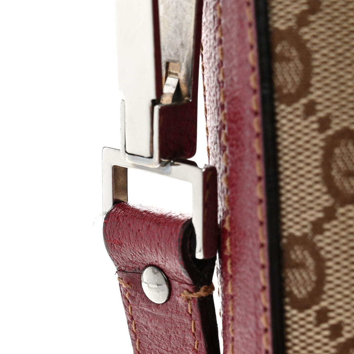 GG Supreme Monogram Medium Flat Messenger Bag Red
