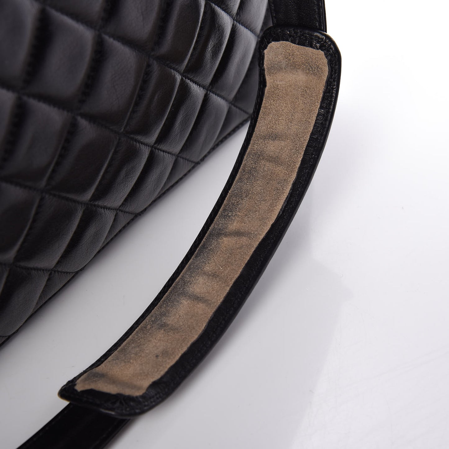 Lambskin Quilted Briefcase Laptop Bag Black