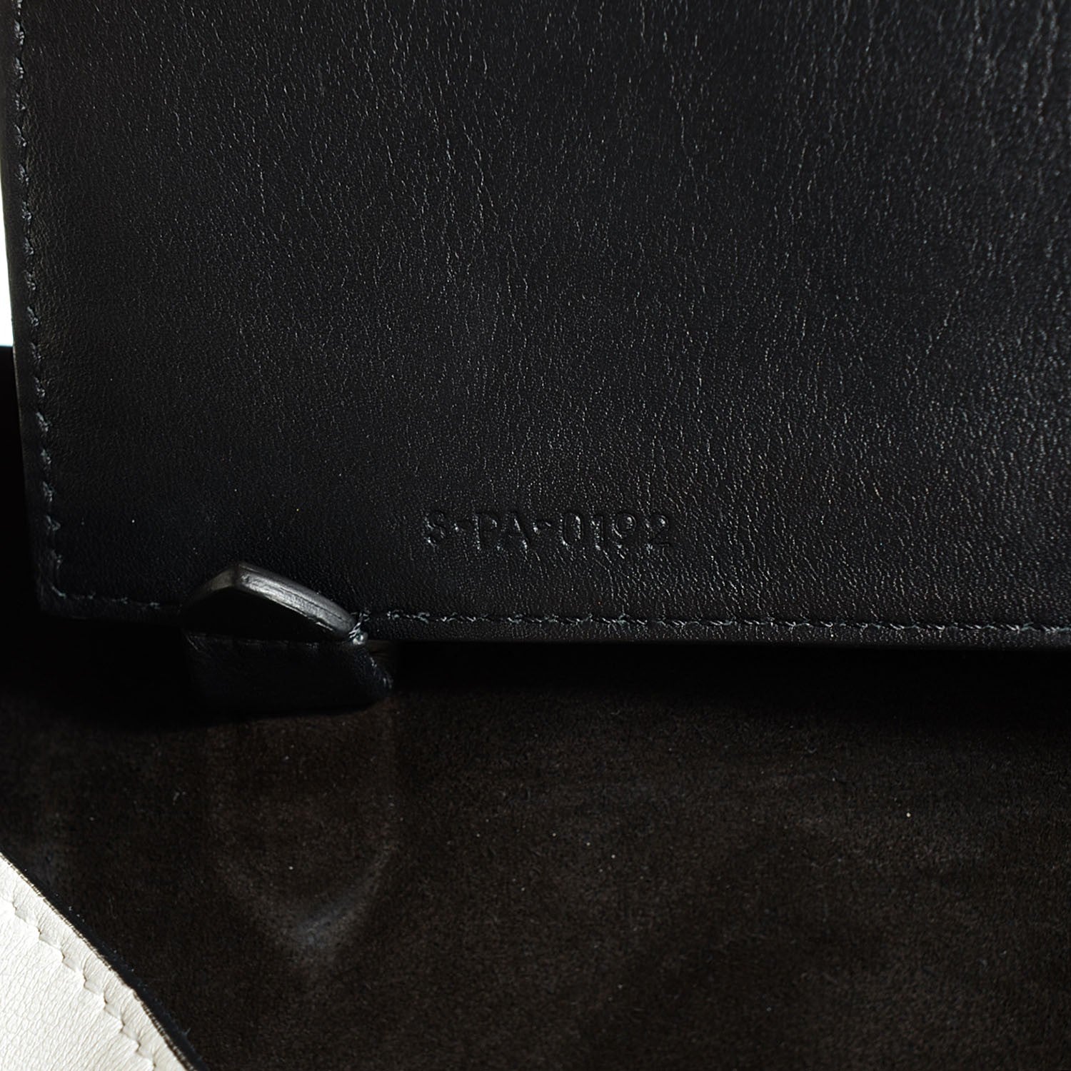 Celine Smooth Calfskin Medium Horizontal Cabas Phantom White Black 7 of 8