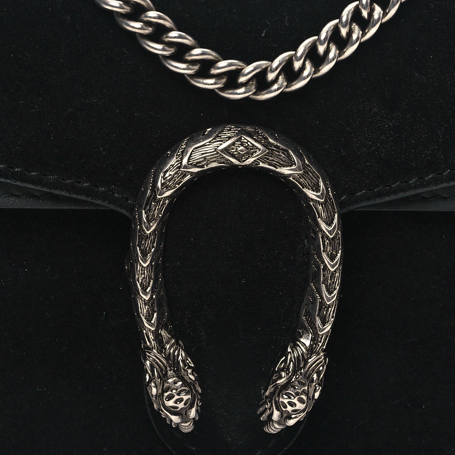 Gucci Suede Super Mini Dionysus Shoulder Bag Black 7 of 11