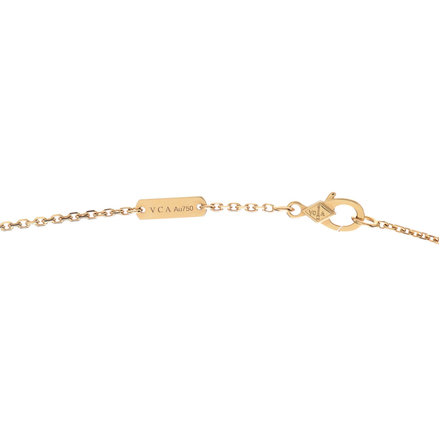 Van Cleef & Arpels 18K Yellow Gold Black Onyx Vintage Alhambra Pendant Necklace 5 of 6
