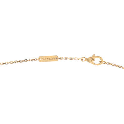 Van Cleef & Arpels 18K Yellow Gold Black Onyx Vintage Alhambra Pendant Necklace 5 of 6