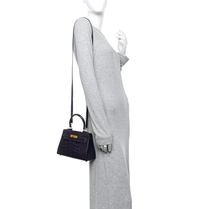 Hermes Shiny Alligator Mini Kelly Sellier 20 Amethyste 2 of 14