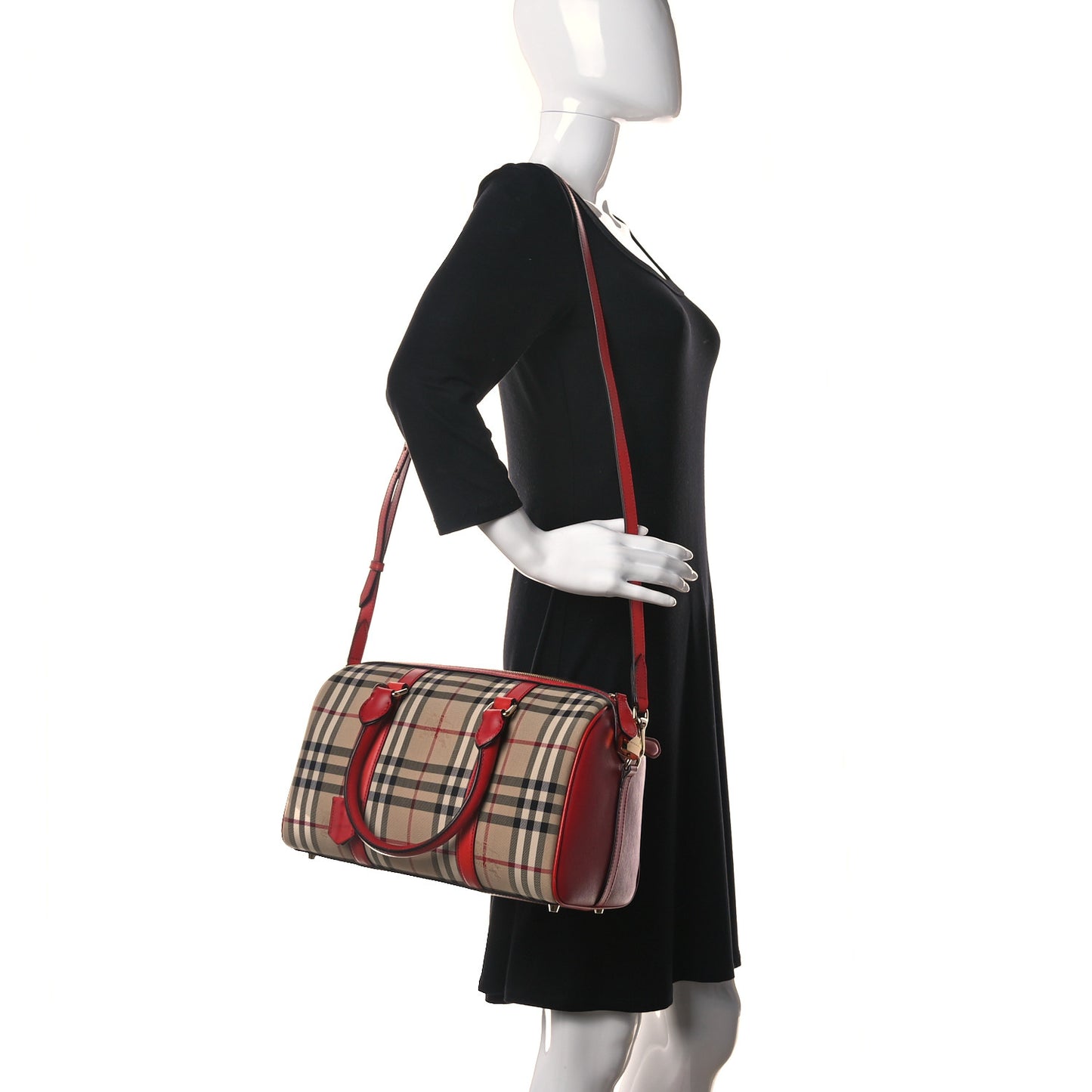 Horseferry Check Medium Alchester Bowling Bag Red