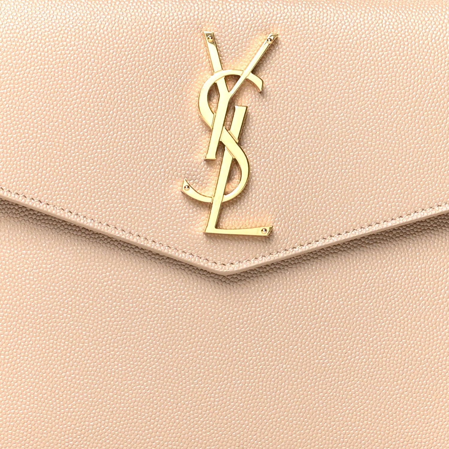 Saint Laurent Grain De Poudre Uptown Pouch Dark Latte 8 of 9