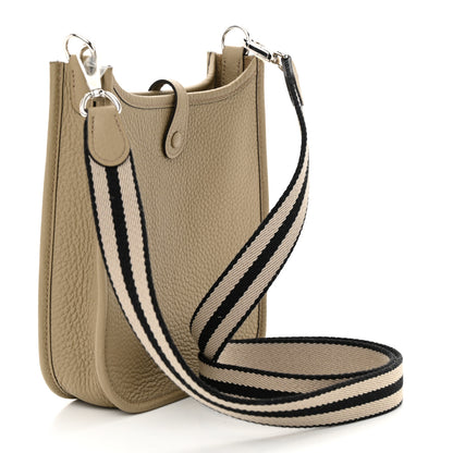 Hermes Taurillon Clemence Sangle Evelyne TPM Beige Marfa 3 of 12