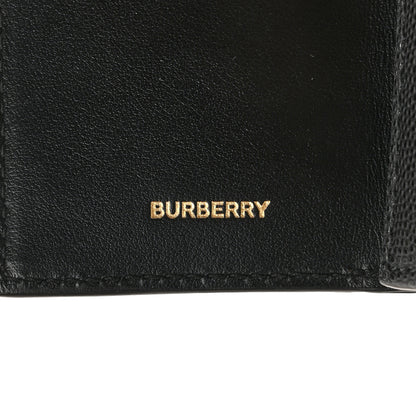 Burberry Grained Calfskin TB Compact Tri-Fold Wallet Black 6 of 6