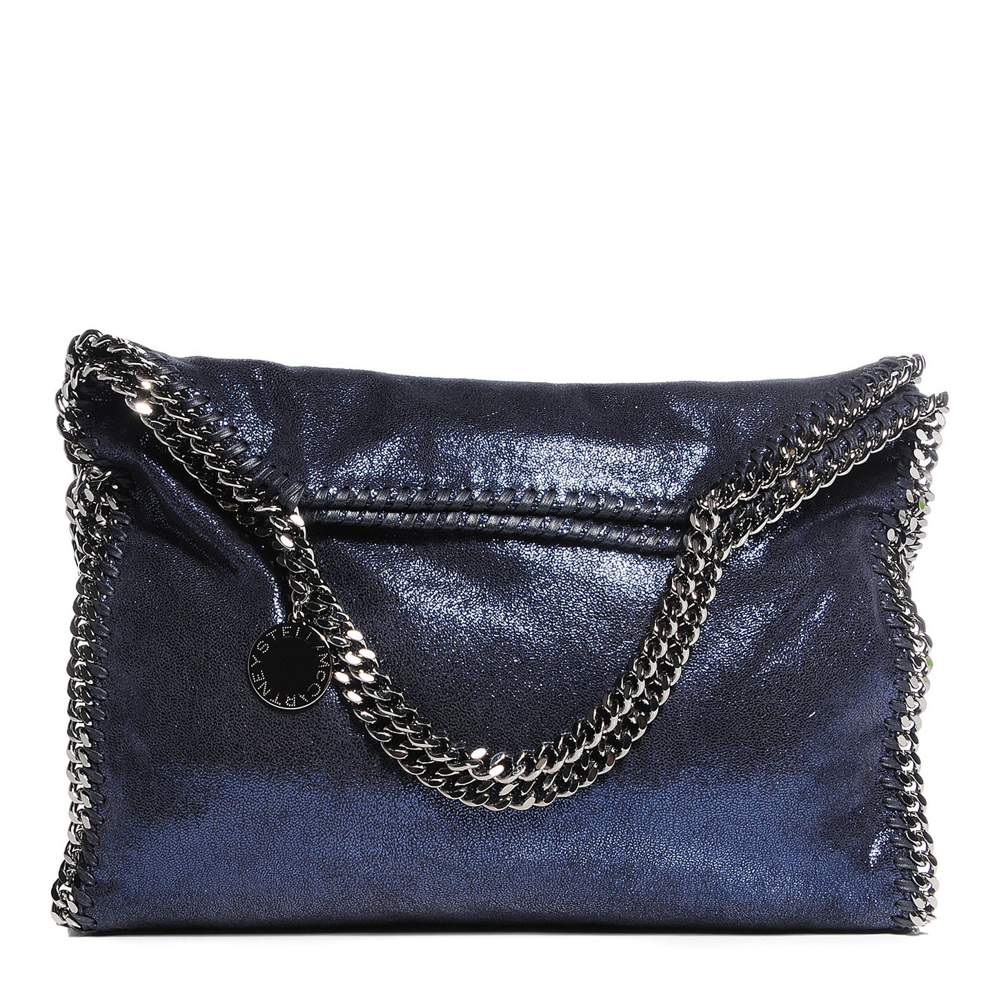 Faux Leather Falabella Shaggy Deer Fold Over Tote Ink