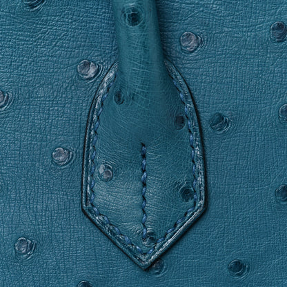 Hermes Ostrich Birkin 30 Cobalt 15 of 45