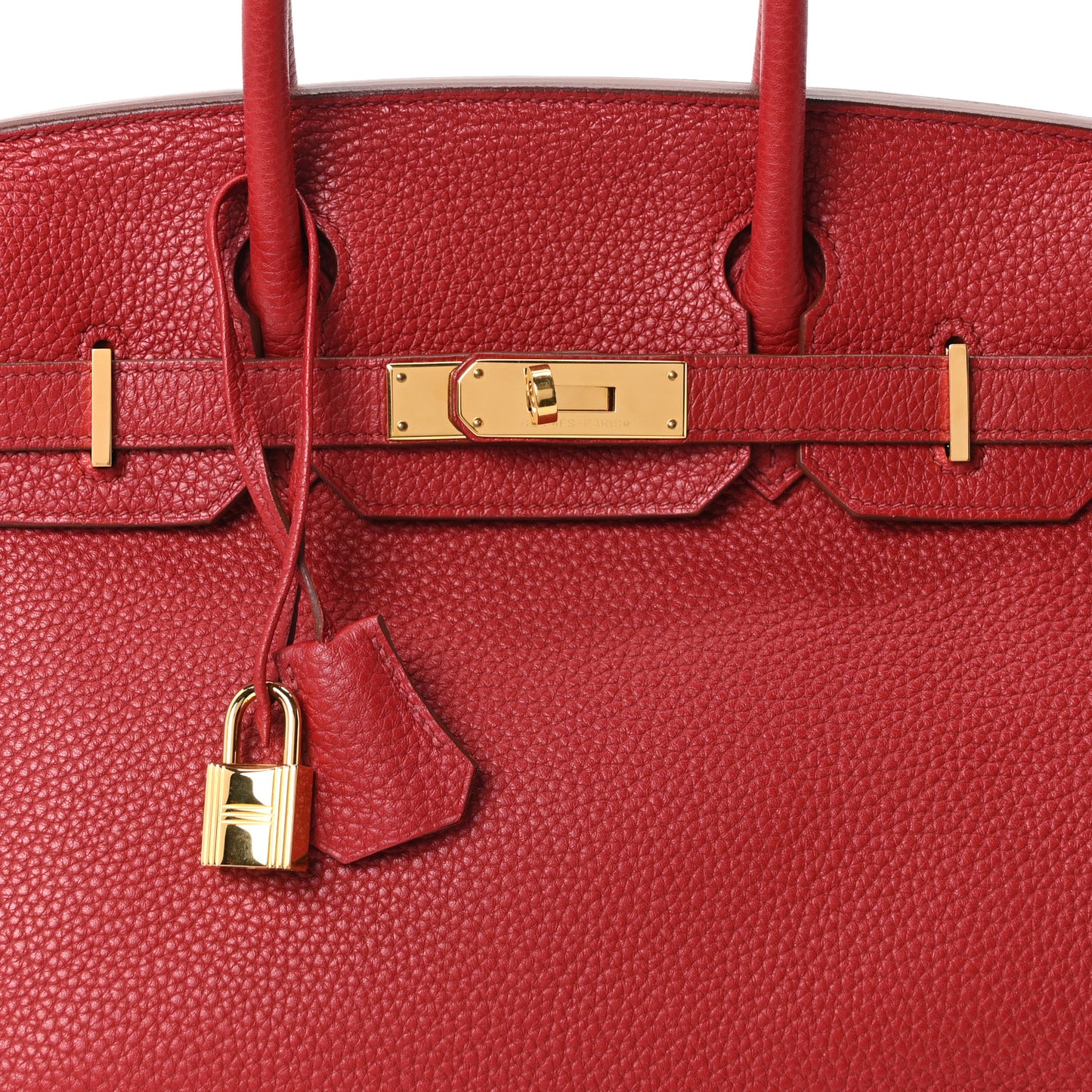 Taurillon Clemence Birkin 30 Rouge Garance