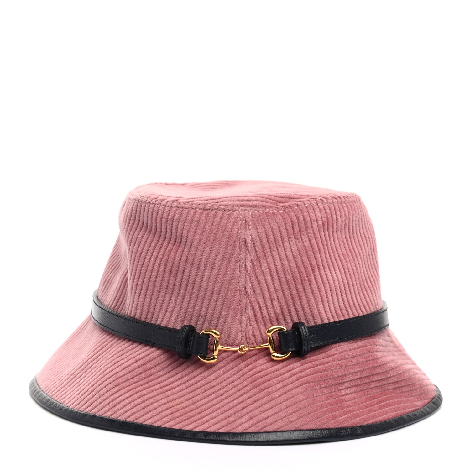 Gucci Lanzo Stretch Cord Azalea Calfskin Horsebit Bob Mulina Bucket Hat XL Lipstick Rose Blue 1 of 10
