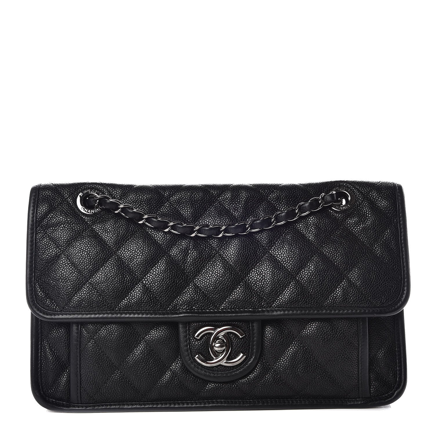 Chanel Caviar Quilted Medium French Riviera Flap Black 1 of 10