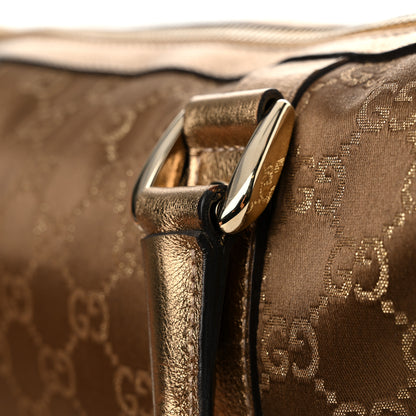 Gucci Satin Monogram Small Abbey Boston Metallic Bronze 11 of 17