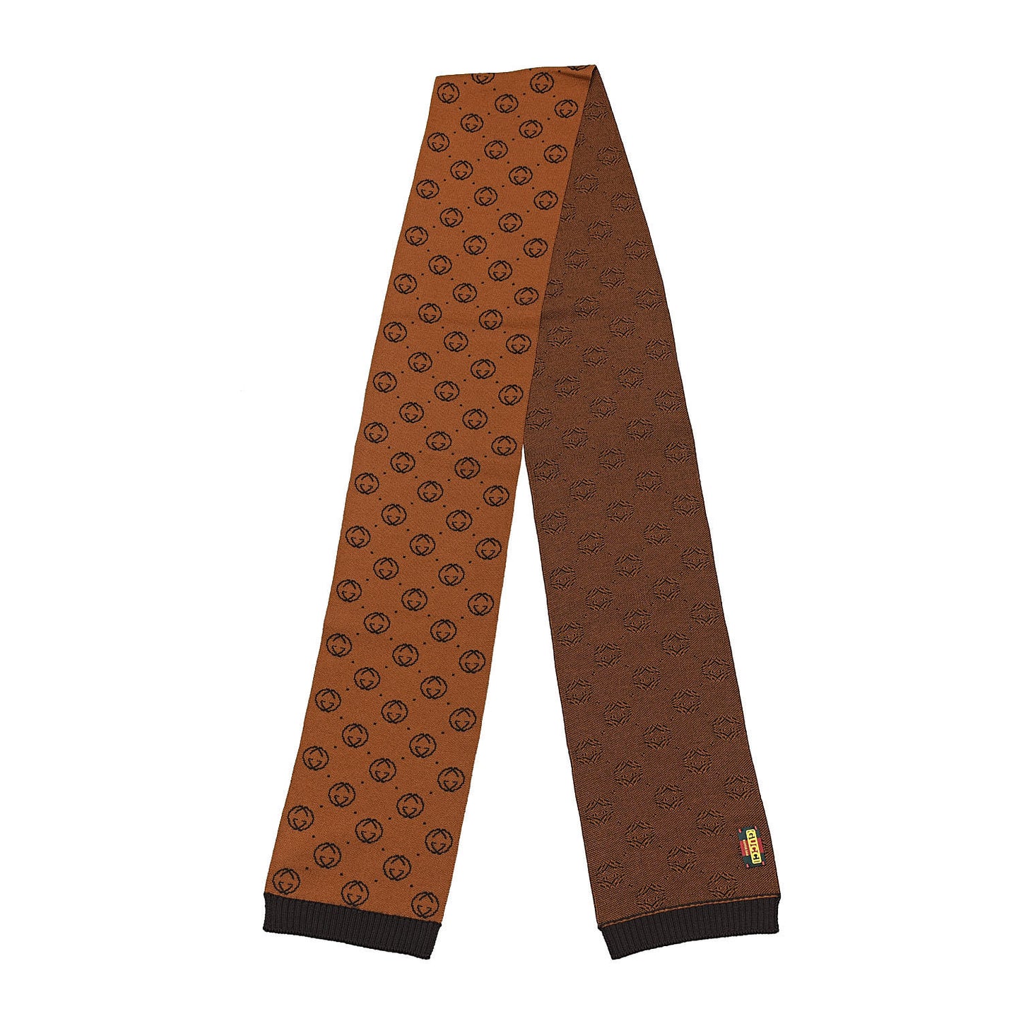 X DAPPER DAN Wool GG Micro Monogram Scarf Brown