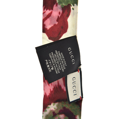 Gucci Silk Twill Floral Neck Bow White 3 of 3