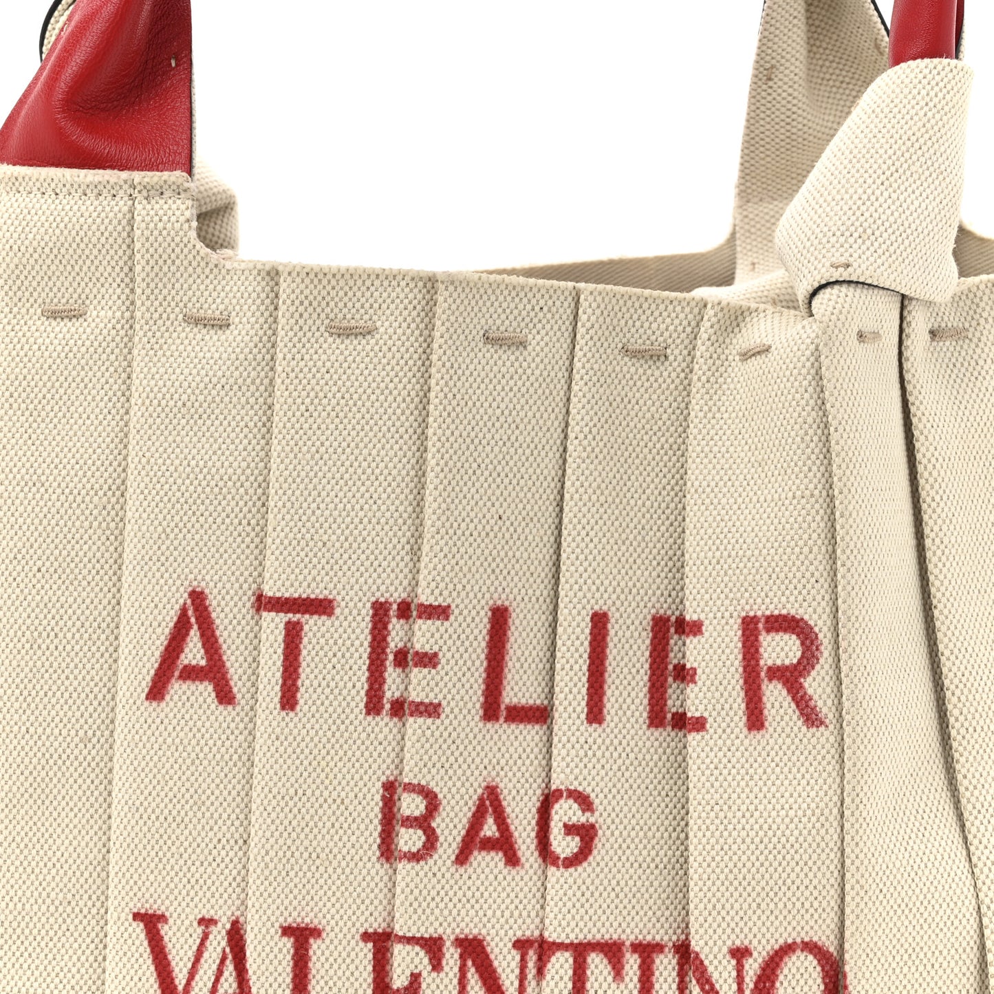 Canvas Atelier 05 Plisse Edition Medium Tote Bag Naturale