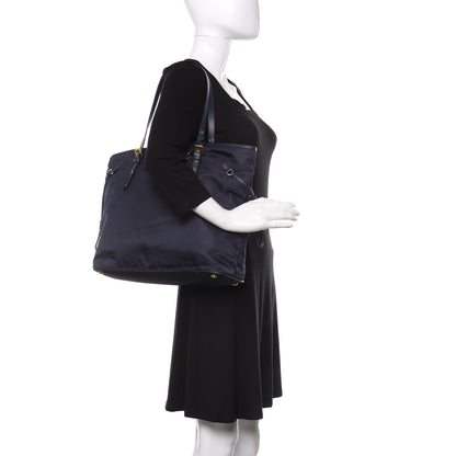 Prada Tessuto Nylon Saffiano Tote Baltico 2 of 10