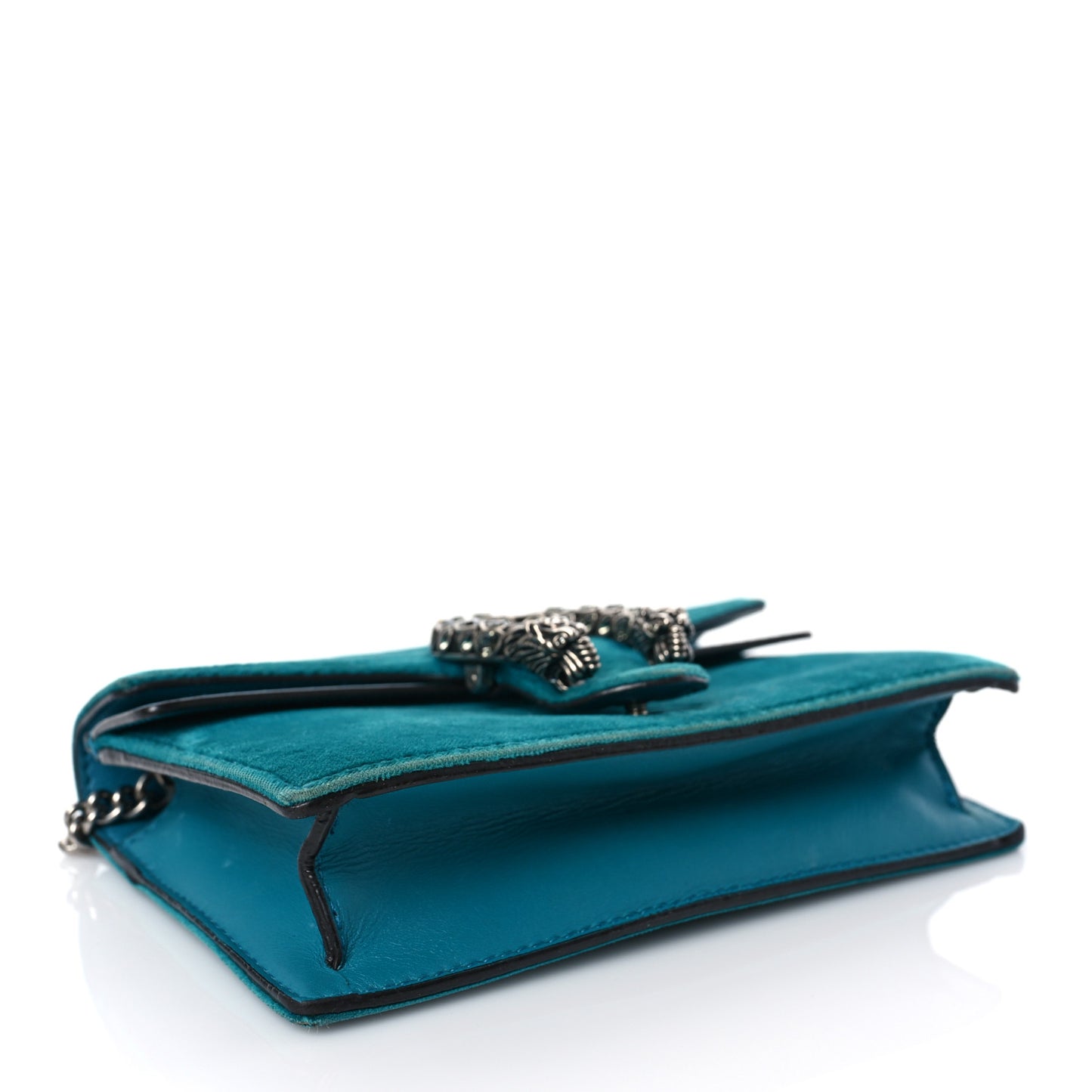 Velvet Super Mini Dionysus Shoulder Bag Pavone Cyan
