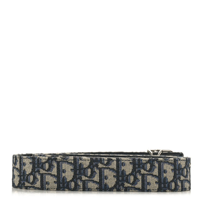 Christian Dior Oblique 30 Montaigne 35mm Belt 85 34 Blue 2 of 4