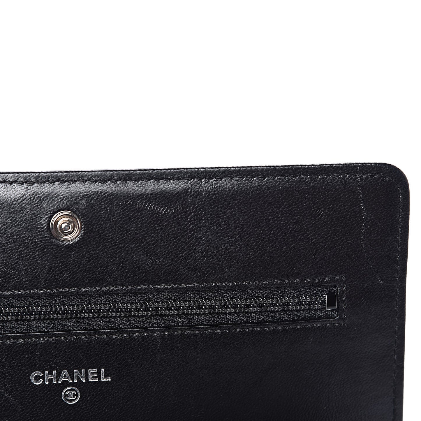 Lambskin Quilted Boy Wallet On Chain WOC Black