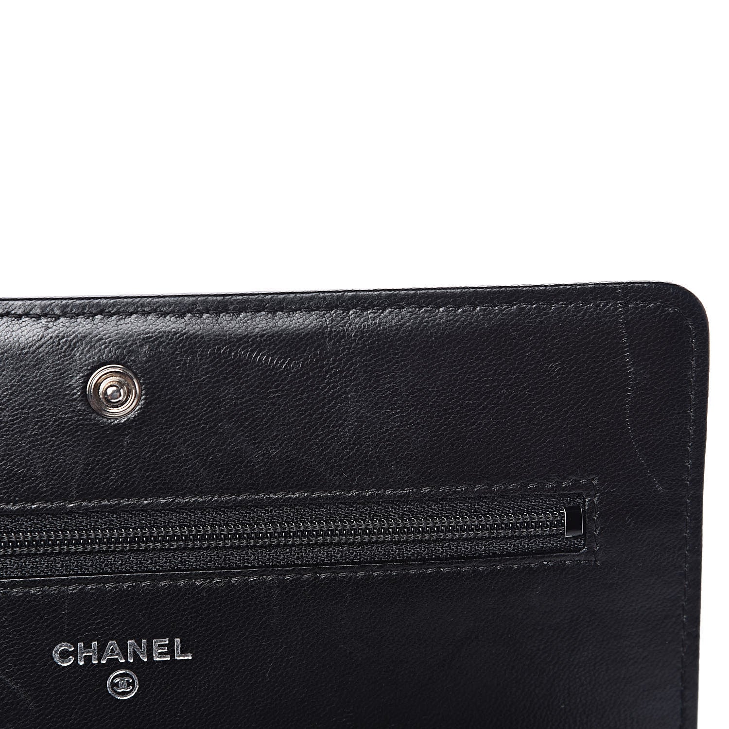 Chanel Lambskin Quilted Boy Wallet On Chain WOC Black 11 of 13