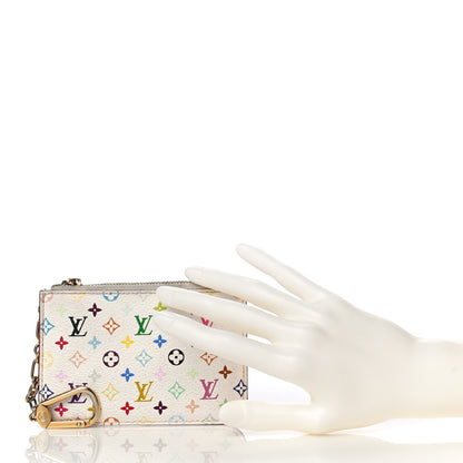 Louis Vuitton Monogram Multicolor Key Pouch White Litchi 2 of 14