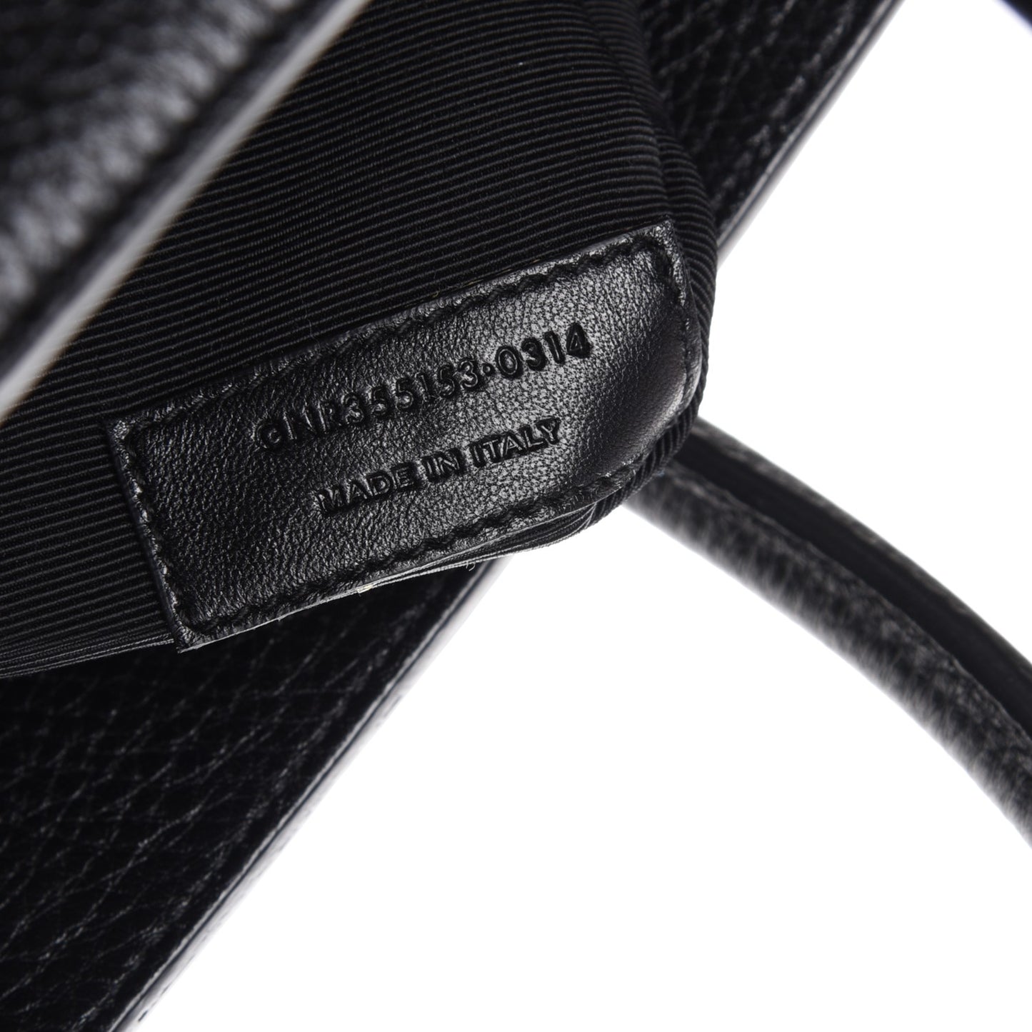 Grained Calfskin Small Sac De Jour Black
