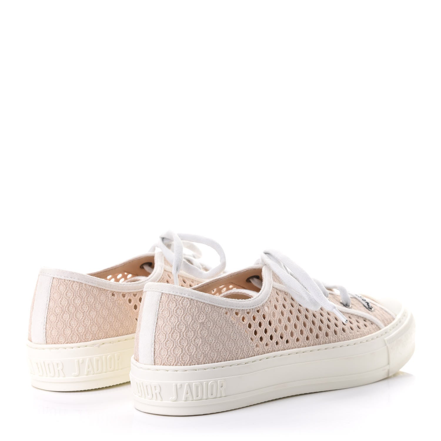 Christian Dior Resille Embroidered Walk'N'Dior Low Top Sneakers 37 Beige 4 of 11