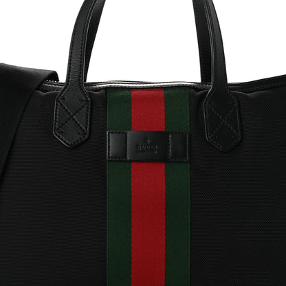 Gucci Techno Canvas Web Top Handle Shoulder Bag Black 8 of 11