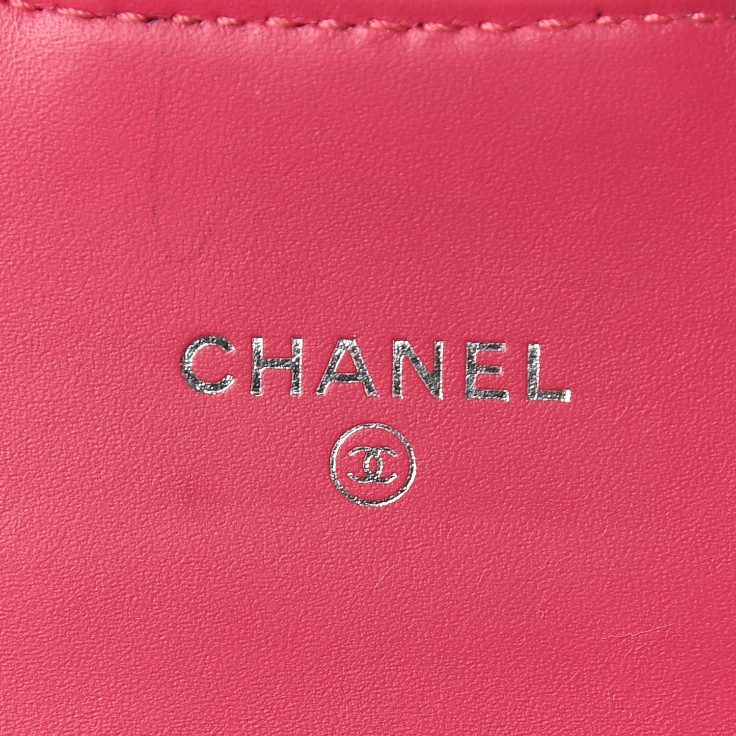 Patent Calfskin Quilted Small Flap Wallet Pink