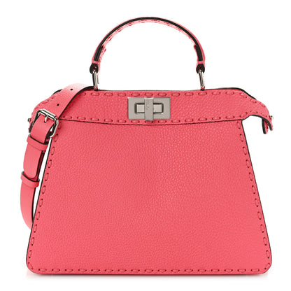 Fendi Cuoio Roma Sellerissima Nappa Sintetica Tape Stitch Small Peekaboo I SEE U Satchel Pink Dalia 1 of 8