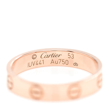Cartier 18K Pink Gold 3.5mm LOVE Wedding Band Ring 53 6.25 4 of 4