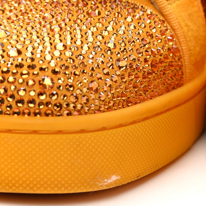 Christian Louboutin Calfskin Veau Velours Strass Louis Junior Flat Sneakers 41 Topaz 17 of 26