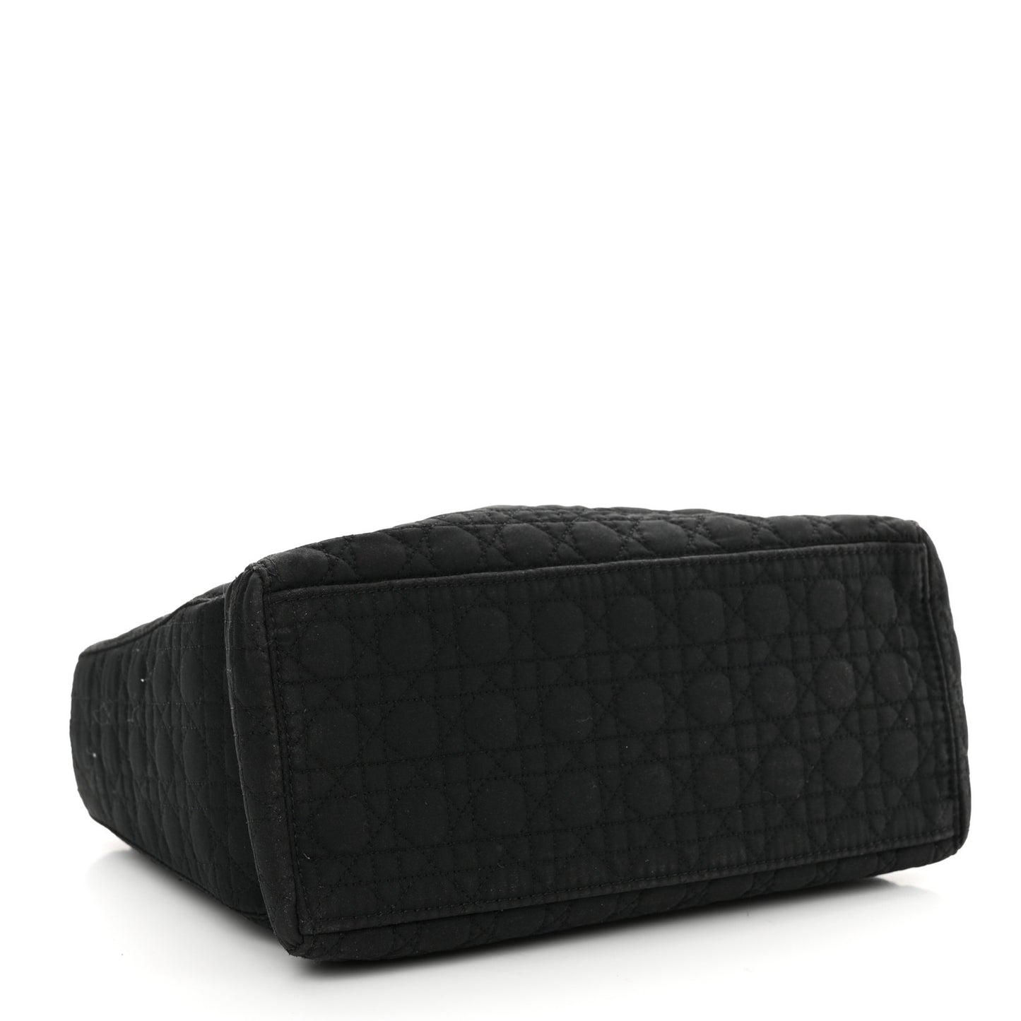 Nylon Cannage Medium Lady Dior Black