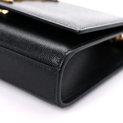 Saint Laurent Grain De Poudre Small Monogram Kate Satchel Black 8 of 12