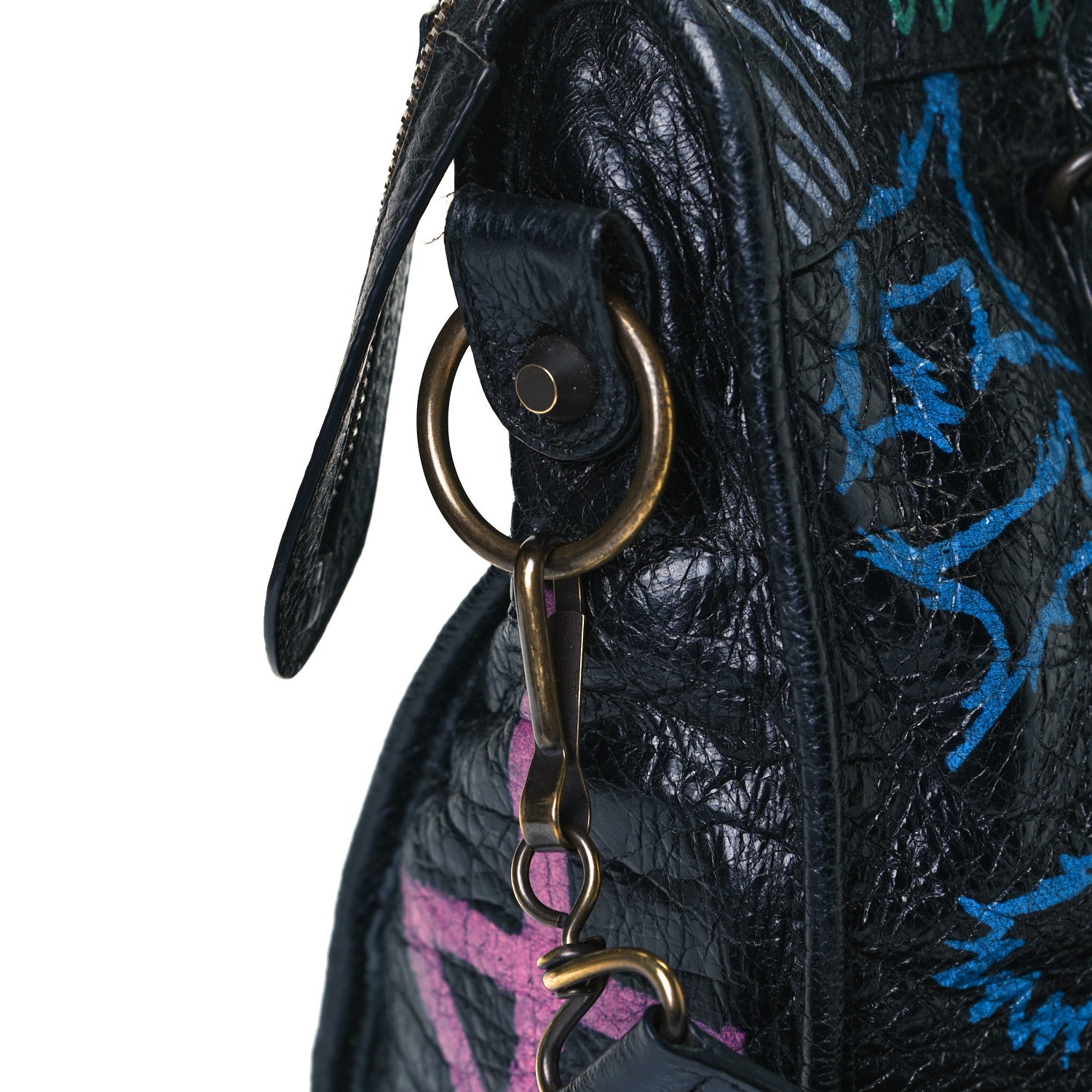 Balenciaga Agneau Graffiti All Over Classic Hardware S City Black Multicolor 11 of 14