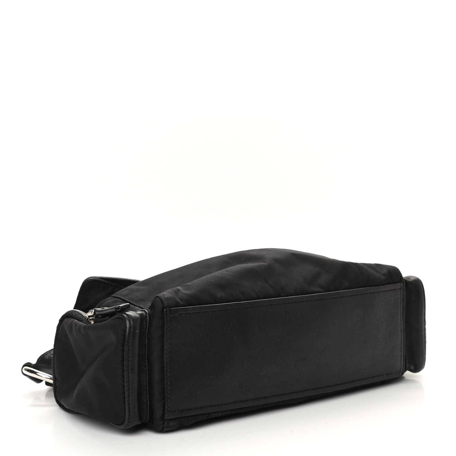 Prada Tessuto Nylon Vitello Shoulder Bag Black 4 of 12