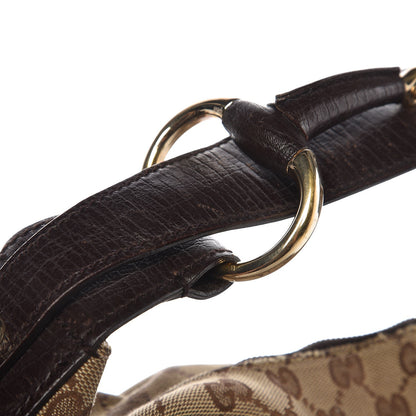 Gucci Monogram Medium Horsebit Chain Hobo Dark Brown 13 of 16