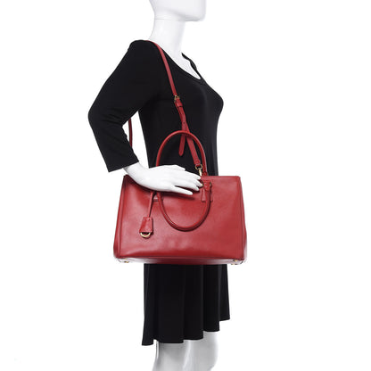 Prada Saffiano Medium Galleria Double Zip Tote Fuoco 2 of 12