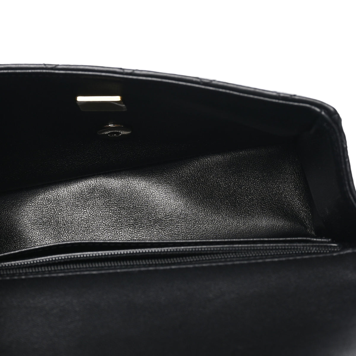 Chanel Lambskin Quilted Mini Top Handle Rectangular Flap Black 5 of 11