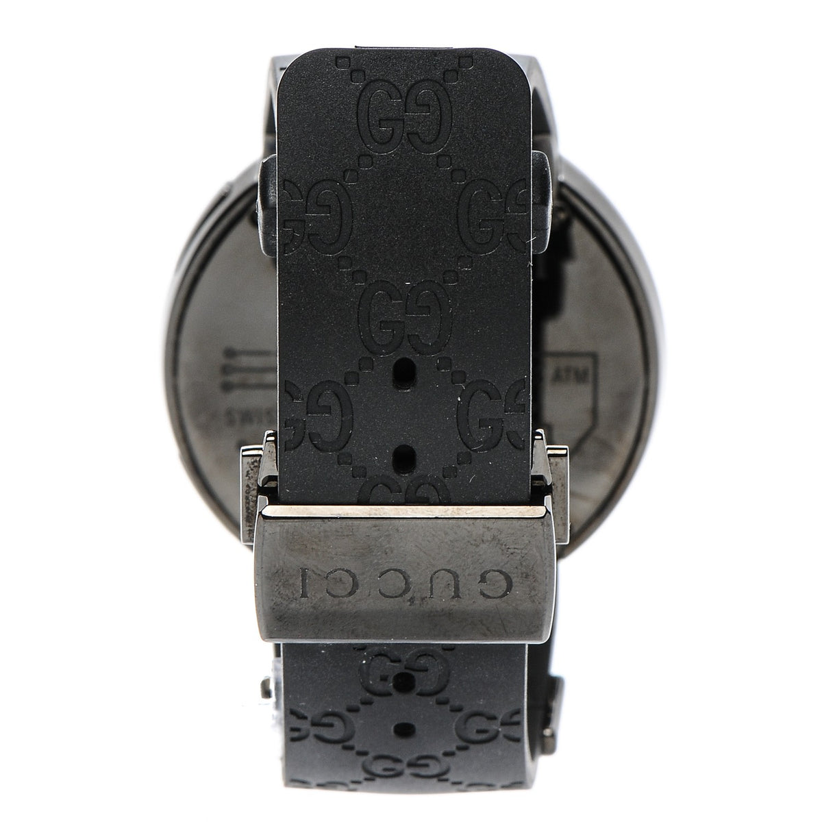 Stainless Steel Rubber 45mm Digital I-Gucci Web Watch Black