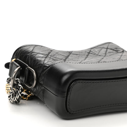 Chanel Aged Calfskin Quilted Small Gabrielle Hobo Black 9 of 11