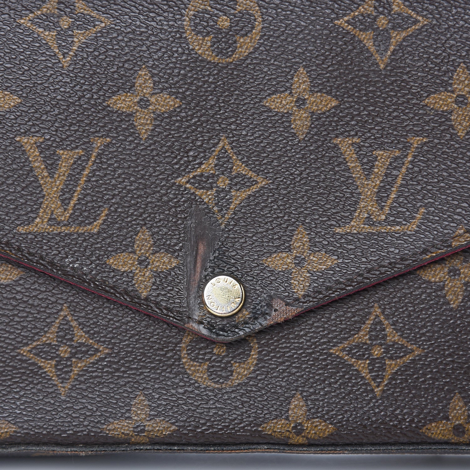 Louis Vuitton Monogram Pochette Felicie Chain Wallet Fuchsia 10 of 15