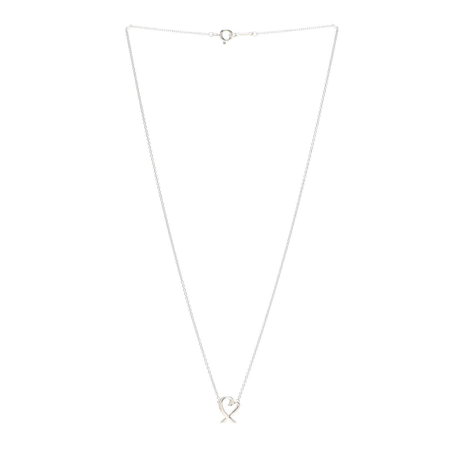 Sterling Silver Mini Paloma Picasso Loving Heart Pendant Necklace