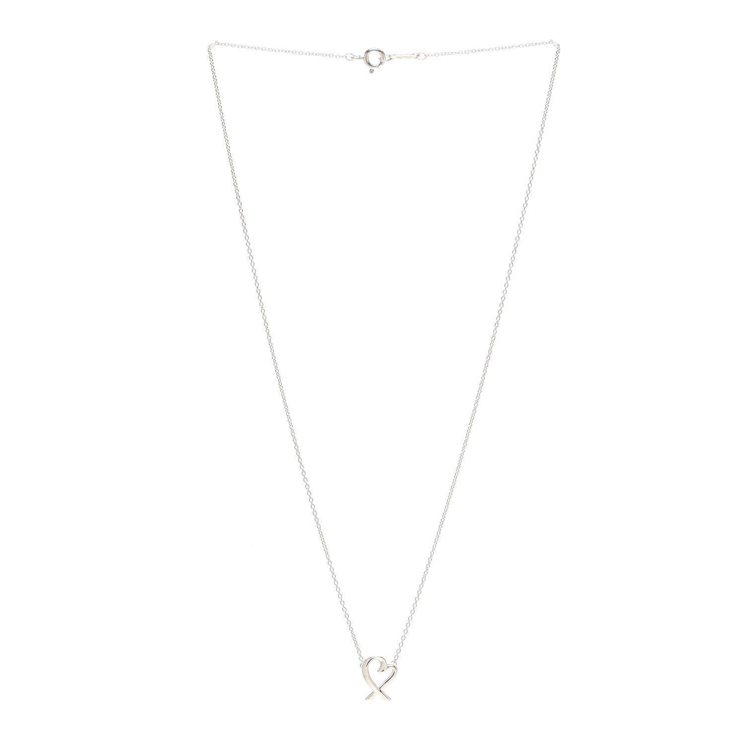 Tiffany Sterling Silver Mini Paloma Picasso Loving Heart Pendant Necklace 3 of 5