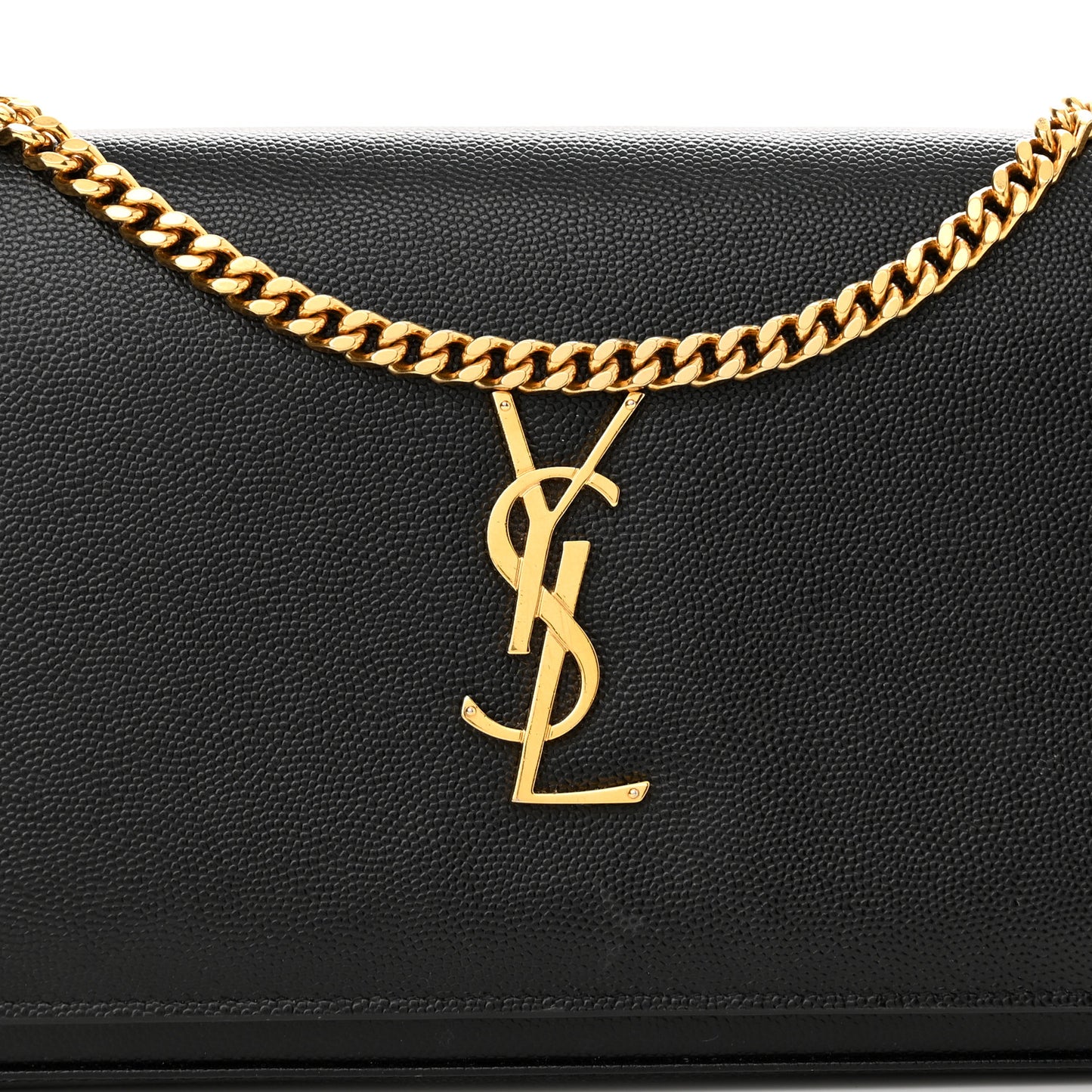 Grain De Poudre Monogram Chain Wallet Black