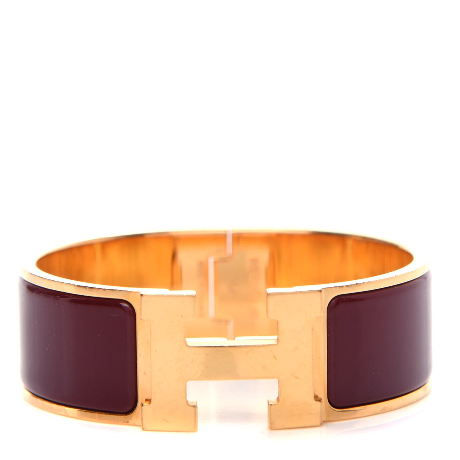 Hermes Enamel Wide Clic Clac H Bracelet PM Moka 1 of 5