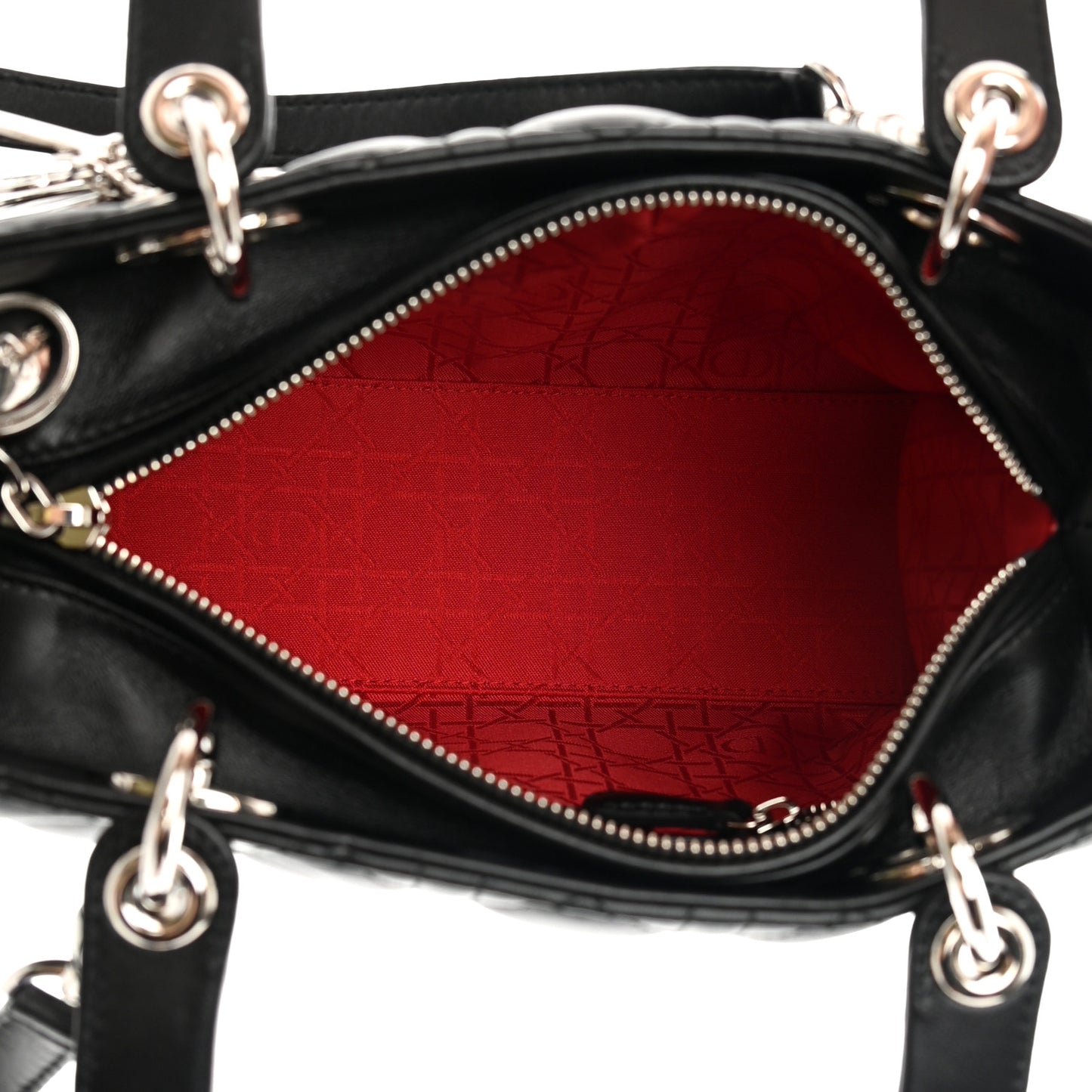Lambskin Cannage Medium Lady Dior Black